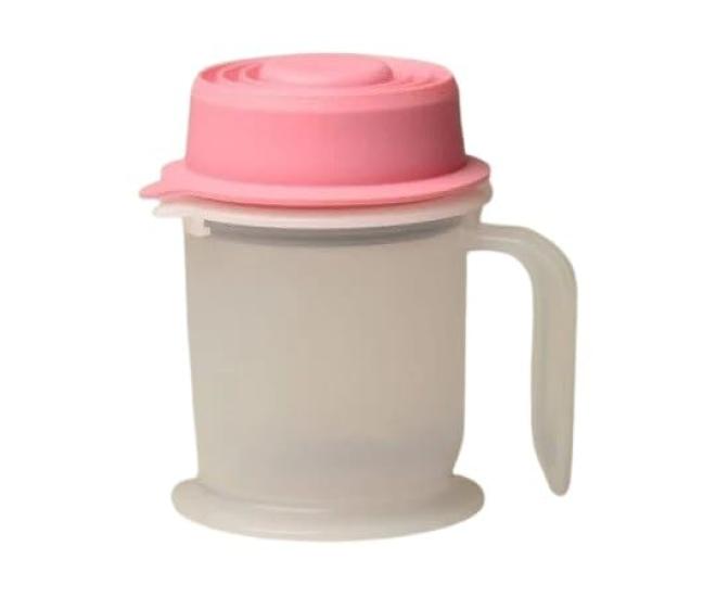 Nihon Yamamura Glass - Perfect Thickening Cup - Cherry Blossom - This single cup allows you to measure thickening agents.