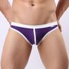 Men's Low Rise Contrast Color Briefs Sporty Athletic Mesh Quick-Dry Breathable Underpants