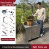 Smoke-Free Stainless Steel Wood-Burning Firewood Stove for Outdoors