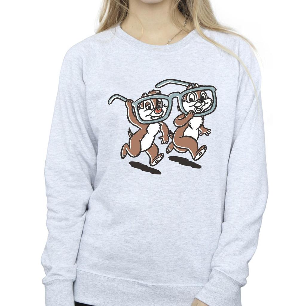 Disney Womens/Ladies Chip ´n Dale Glasses Sweatshirt