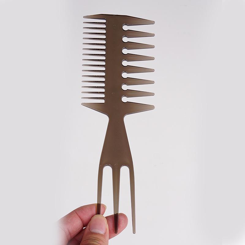 Three-in-One Hairdressing Pompadour Fishbone Comb: Wide-Tooth, Cross-Border Graphic Styling