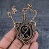 Ammolite Handmade Copper Wire Wrap Jewelry Pendant 2.76" Z6f19