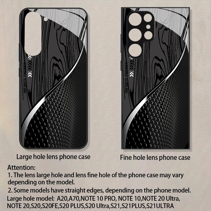 2D Pattern Phone Case with Tempered Glass Protector for Samsung S26 S25 S24 S23 S22 S21 S20 A56 A36 A16