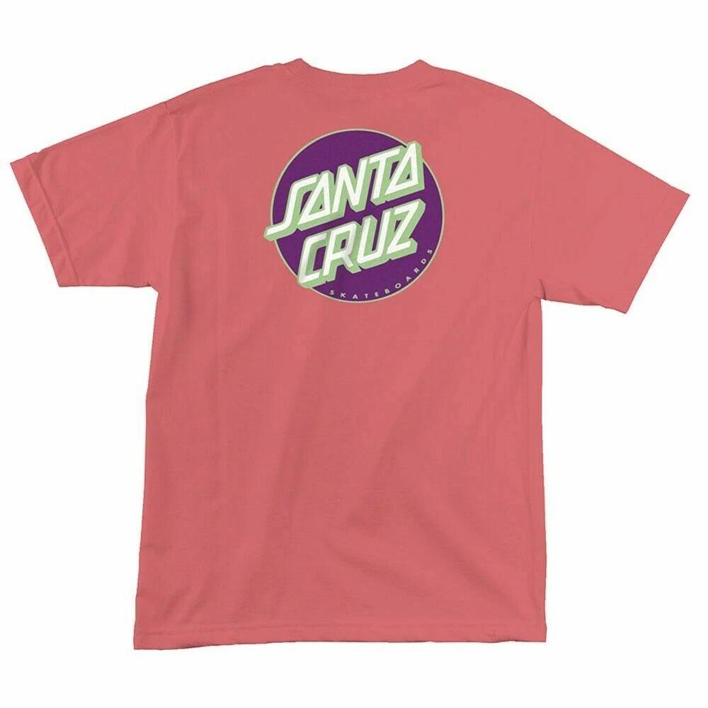 Santa Cruz OTHER DOT Skateboard T Shirt CORAL L