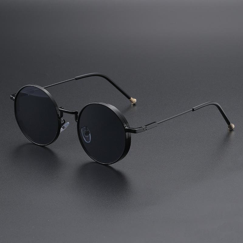 Retro Fashion High End Metal Round Frame Sunglasses For Women Ins Men Driving Special Sunglasses 2532