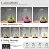 3Colors Clip Full Spectrum Grow Light LED Gooseneck Lamp USB Brightness Color Mode Changeable 5V Timing Control 4/8/12/18Hours