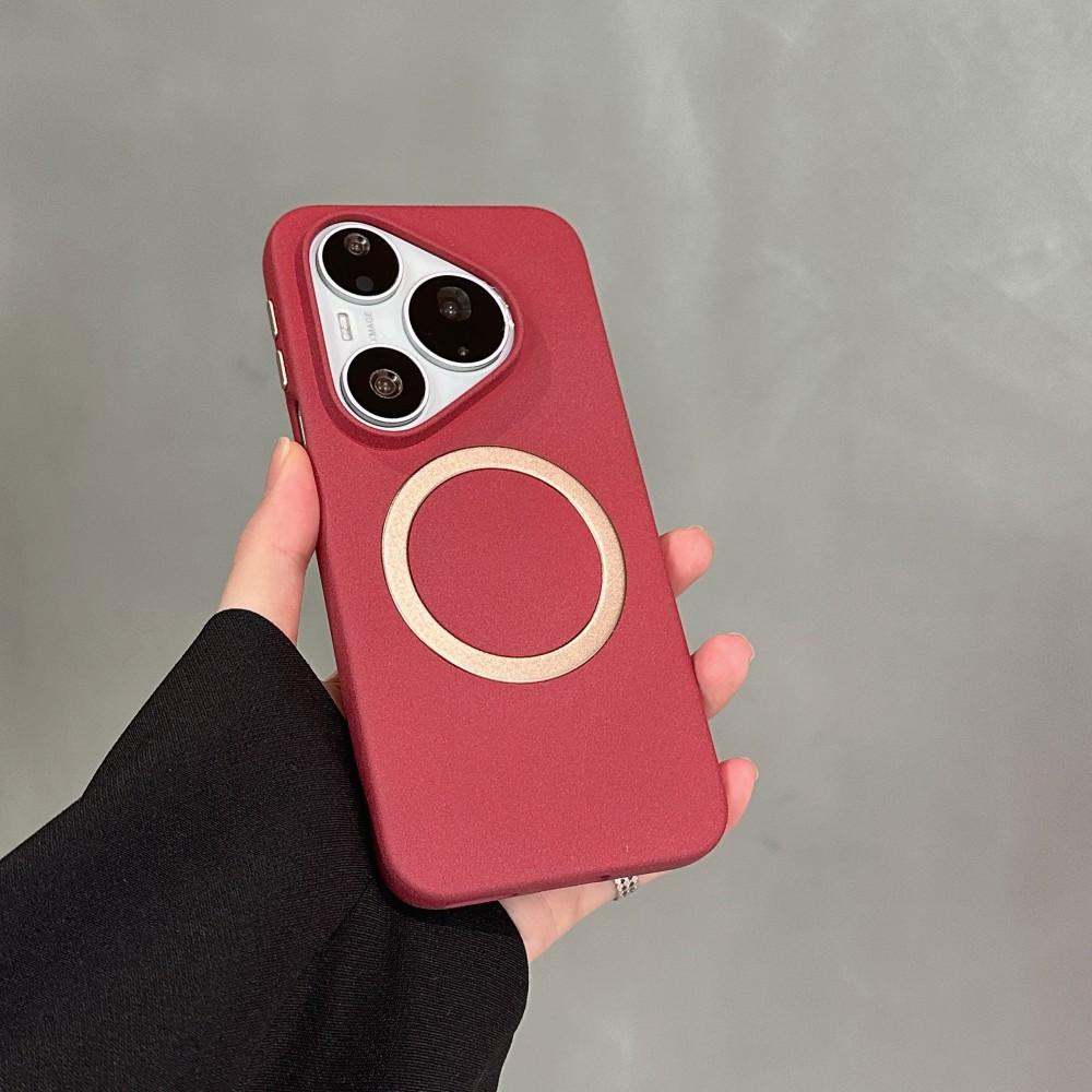 For HuaWei Pura 90 Pro Max Phone Case Matte Magnetic Wireless Charger Shockproof Non-slip Protective Back Cover