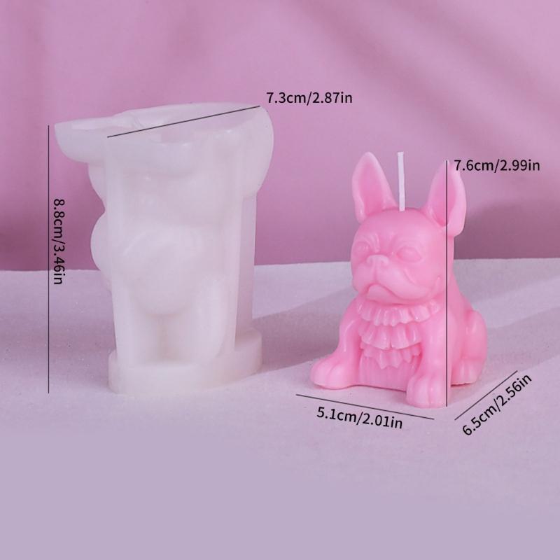 French Bulldog Shape Silicone Soap Mold DIY Silicone Candle Molds Clay Mould Silicone Soap Making Tool Silicone Material