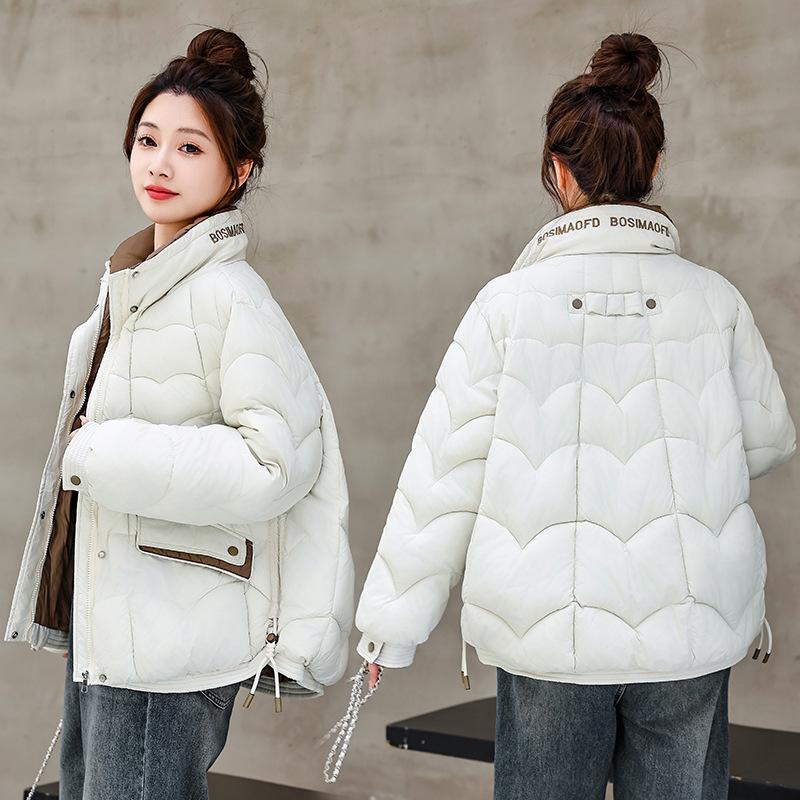 

Женская новая утепленная одежда, укороченная свободная утепленная куртка с утолщением, маленькая зимняя утепленная куртка. M recommends 90-55kg