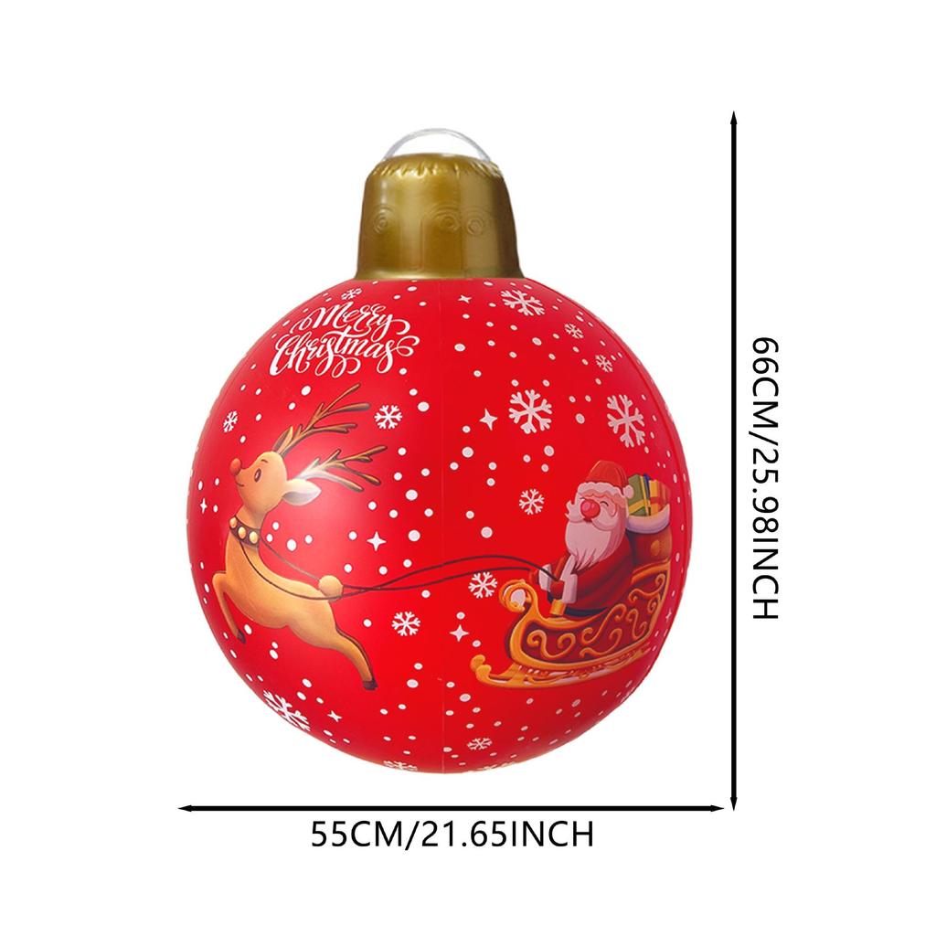 New Plastic Inflatable Christmas Ball - Holiday Decor Ball with Thickened Eco-Friendly PVC