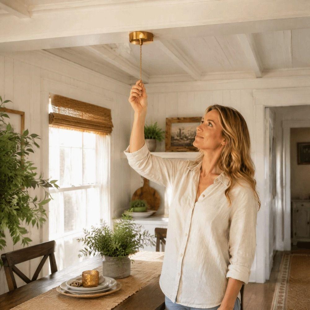 5/30/50/100cm Chain Ceiling Light Switch Convenient Light Control Bathroom Light Switch Home Use