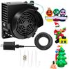 Luftblåservifte for oppblåsbare 12V 1A Erstatningsvifteblåser med adapter og LED-lys for Halloween Jul Oppblåsbar Utendørs Hagepynt