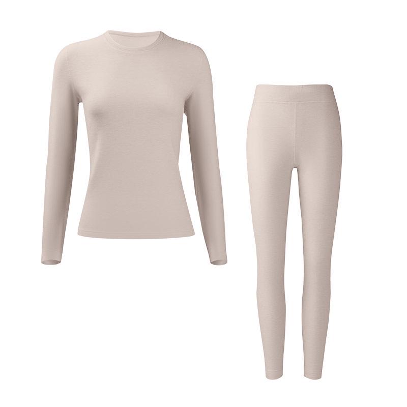 

Tangge Women s Cashmere Silk Seamless Thermal Underwear: Thickened, Slimming, High Elasticity for Warmth in Autumn and Winter Medium