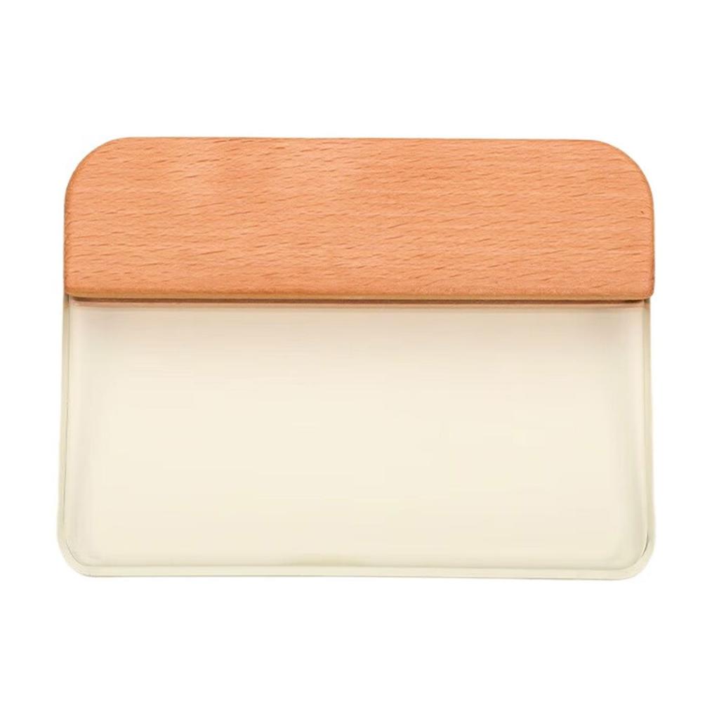 Glass Slicker for Burnishing Leather Glass Scraper with Wood Handle Glass Burnisher Practical Leather Craft Tool