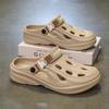 Hole shoes men's garden shoes summer driving dual-purpose casual breathable sandals bag head slippers soft-soled beach sandals
