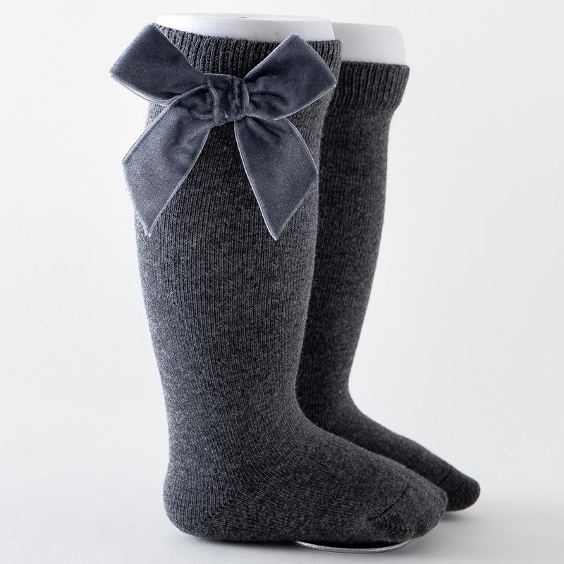 Samtschleife Wadenhohe Baby Prinzessin Party Socken
