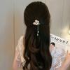 1PC Mori Elegant Lily of The Valley High Imitation Pearl Edge Clip Flower Temperament Fashion Fringed Hairpin