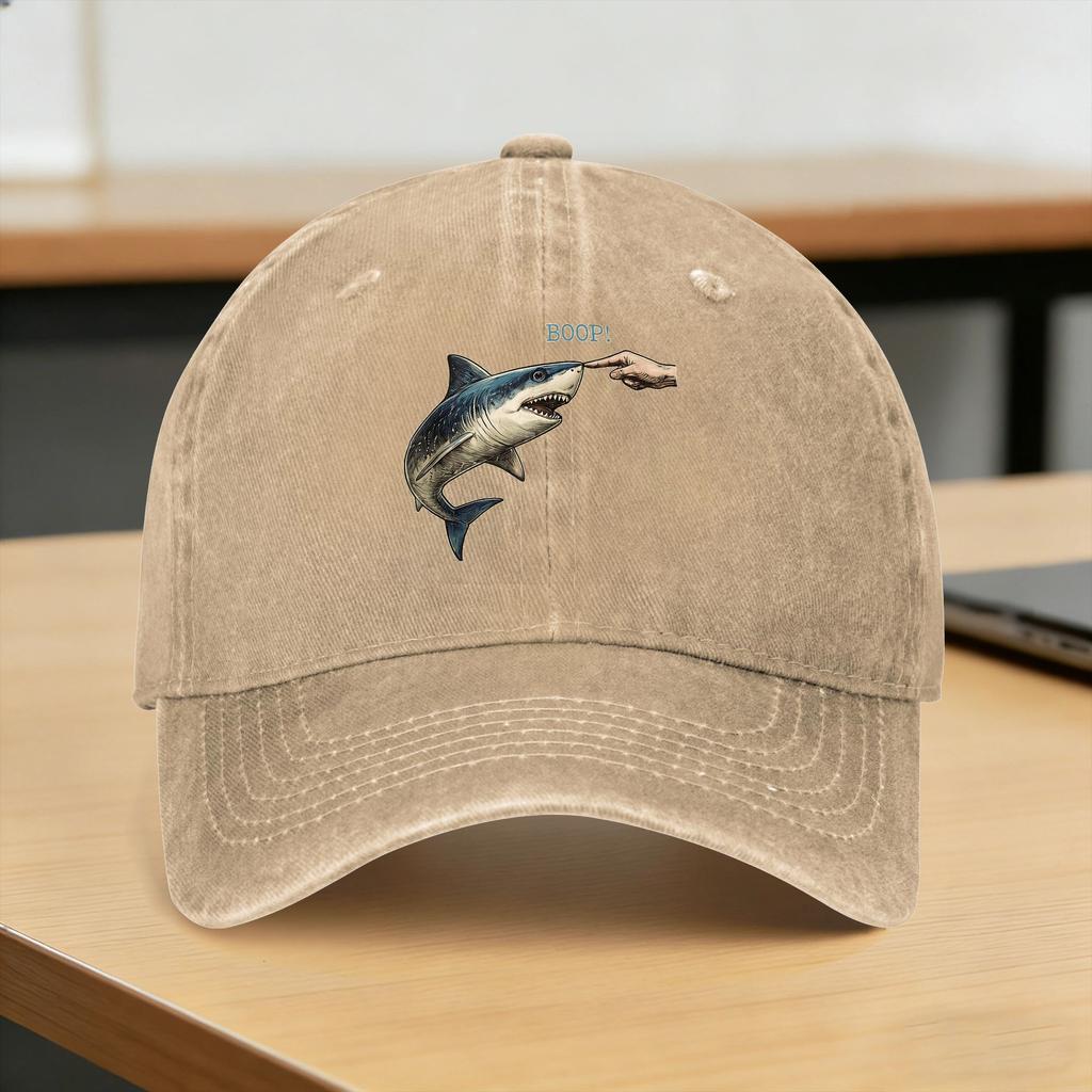 Boop Shark Meme Funny Nose Touch Shark Casual Baseball Cap Spring  Trucker Hat Breathable Tennis Skate Snapback Cap UnisexTeens