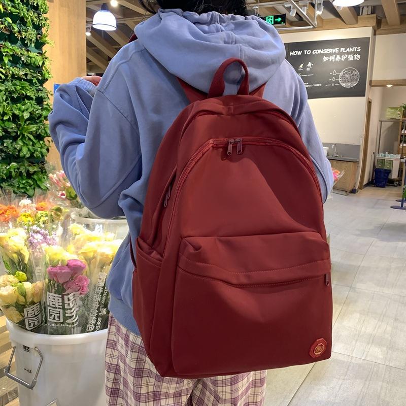 Легкий однотонный школьный рюкзак — фото 6