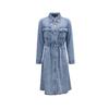 VEROMODA 2025 Lapel Distressed Single-Breasted Midi Dress