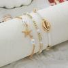 3Pcs Stretch Beaded Bracelet Set Pearl Multiple Layers Bracelet Fashion Shell Bracelet Set  Party