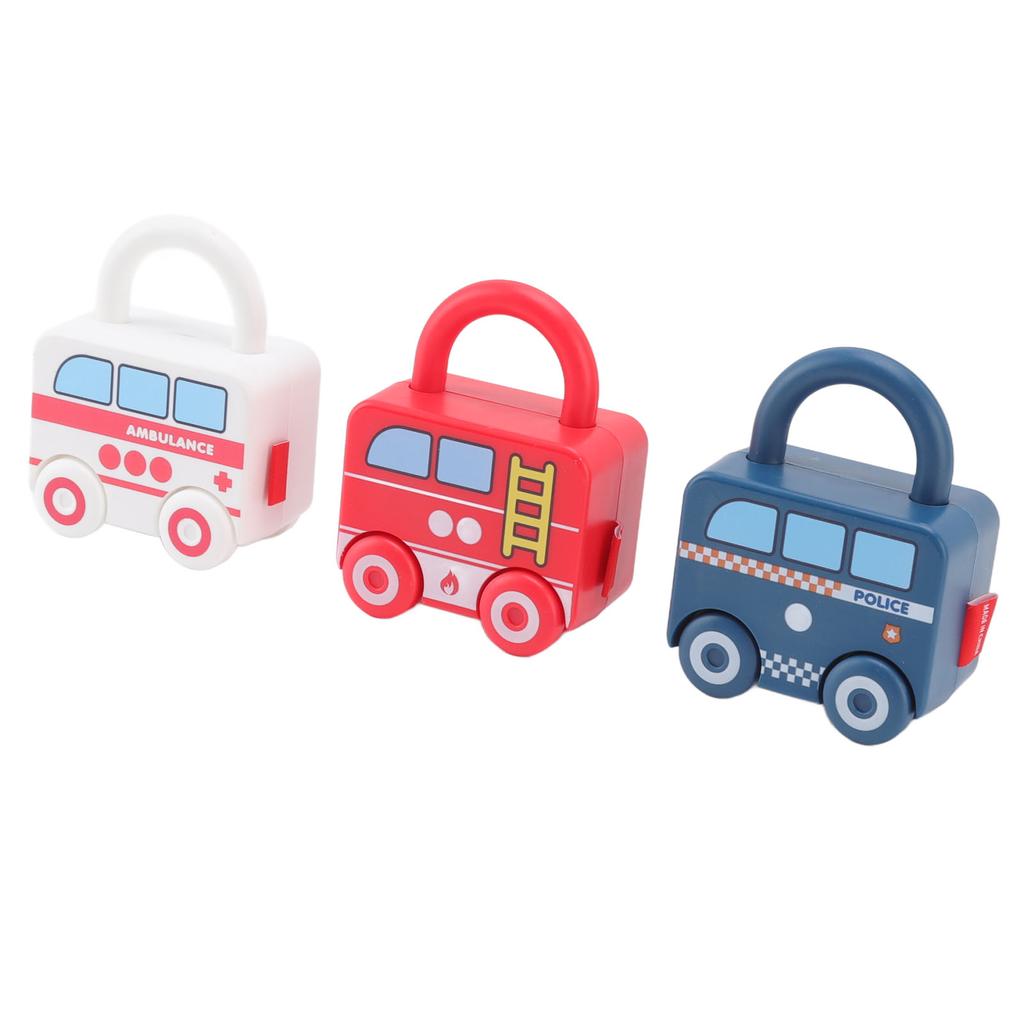 Kids Learning Locks Slideable Car Shape Children"s Learning Lock with Key Puzzle Early Education