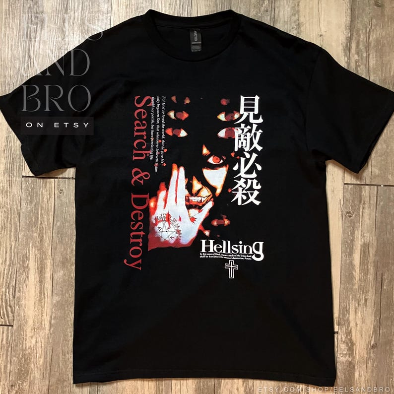 HELLSING - SEARCH DESTROY - Alucard T-Shirt Tops Tee