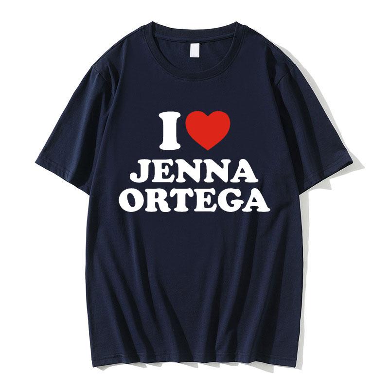 

I Love Jenna Ortega Tshirt Summer Hip Hop Crewneck Short Sleeve 100% Cotton Fashion Casual Oversized Women T-shirts Streetwear 4XL