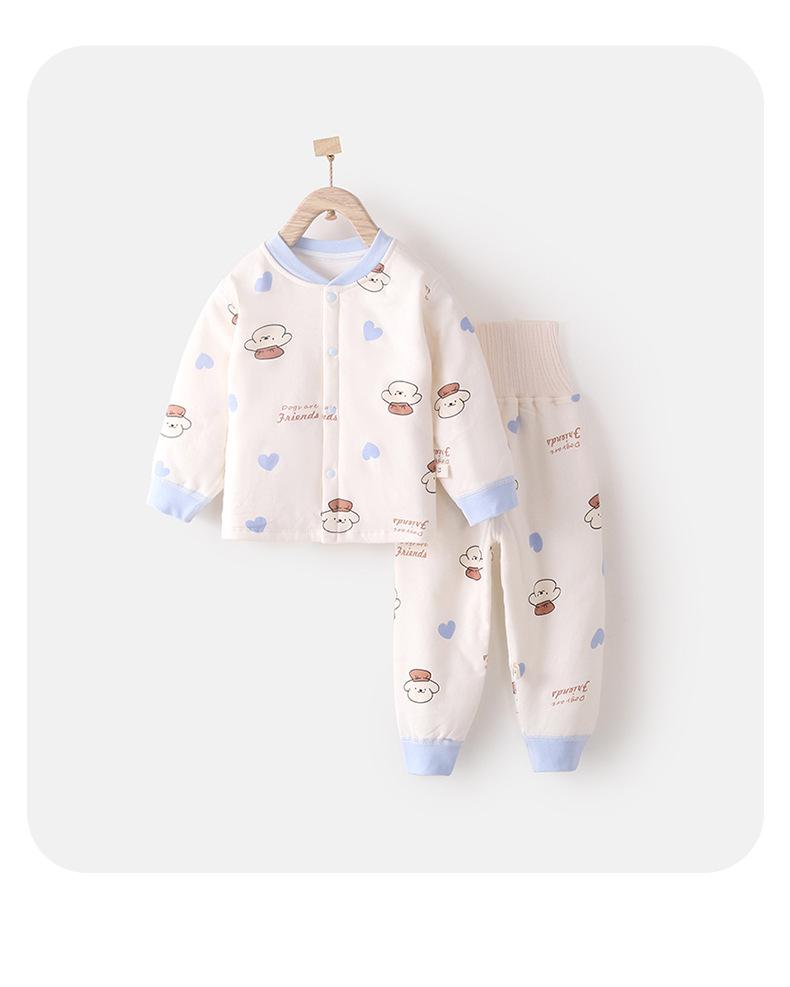 40g Baby Baumwollunterwäsche & Pyjama-Set - Hohe Taille, Bauchschutz, Herbst/Winter Wärme