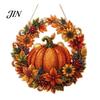 Sezonowy element dekoracyjny Dynia Akrylowy Dekor na Okno, Ornament Wianek Jesiennych Plonów na Święto Dziękczynienia Halloween, Wewnątrz Zewnątrz