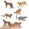 Realistic Leopard Model Toy Plastic Desktop Decoration 5-12.5cm Length 4-9.5cm Height