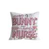 Easter Bunny Pillow Cover, Printed With Colorful Lights And Easter Eggs, Featuring Letters; A Decorative Cushion For Home And Sofa.