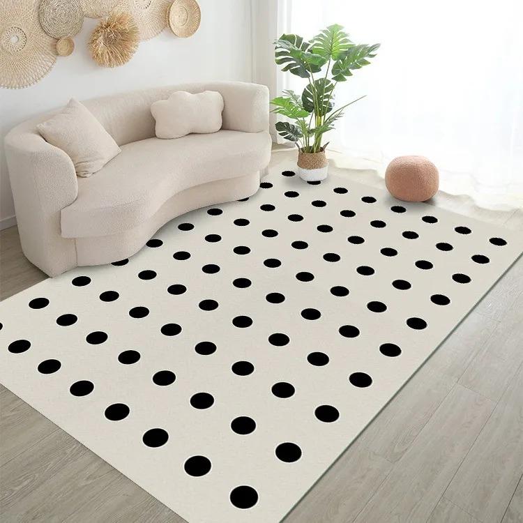 

Black and White Light Luxury Geometric Pattern Floor Mats Door Front Decoration Home Living Room Floor Mats 40x60cm