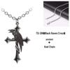 Gothic Punk Black Raven Cross Necklace: Trendy, Versatile Men's Jewelry in Euro-American Retro Dark Style.