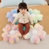 Colorful Flower Plush Pillow Soft Cherry Blossom Mat Kawaii Back Cushion  Living Room