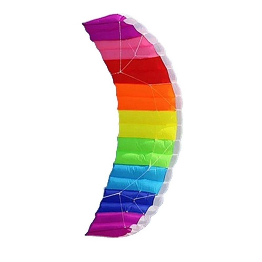 Double Power Rainbow Umbrella Kite Easy to Fly Parachute Kite Professional Soft Kite Fun Sports 1.4M