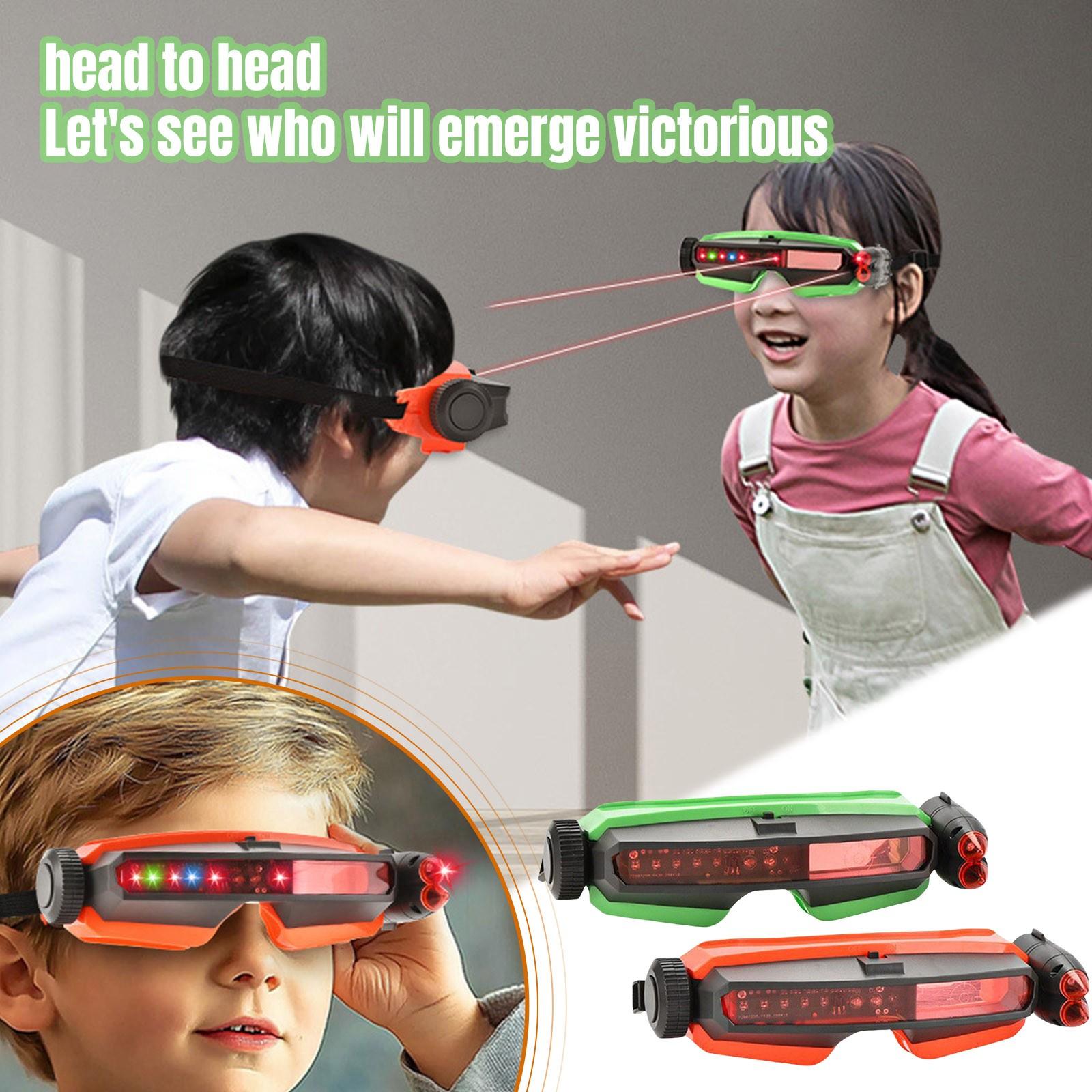 

Интерактивная соревновательная игрушка-очки для двух игроков, интерактивные очки, имитация стрельбы со световыми и звуковыми эффектами One Size