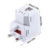 International Power Converters Two USB Chargers Universal Plugs Adapter UK Standard ABS Global Travel Essential