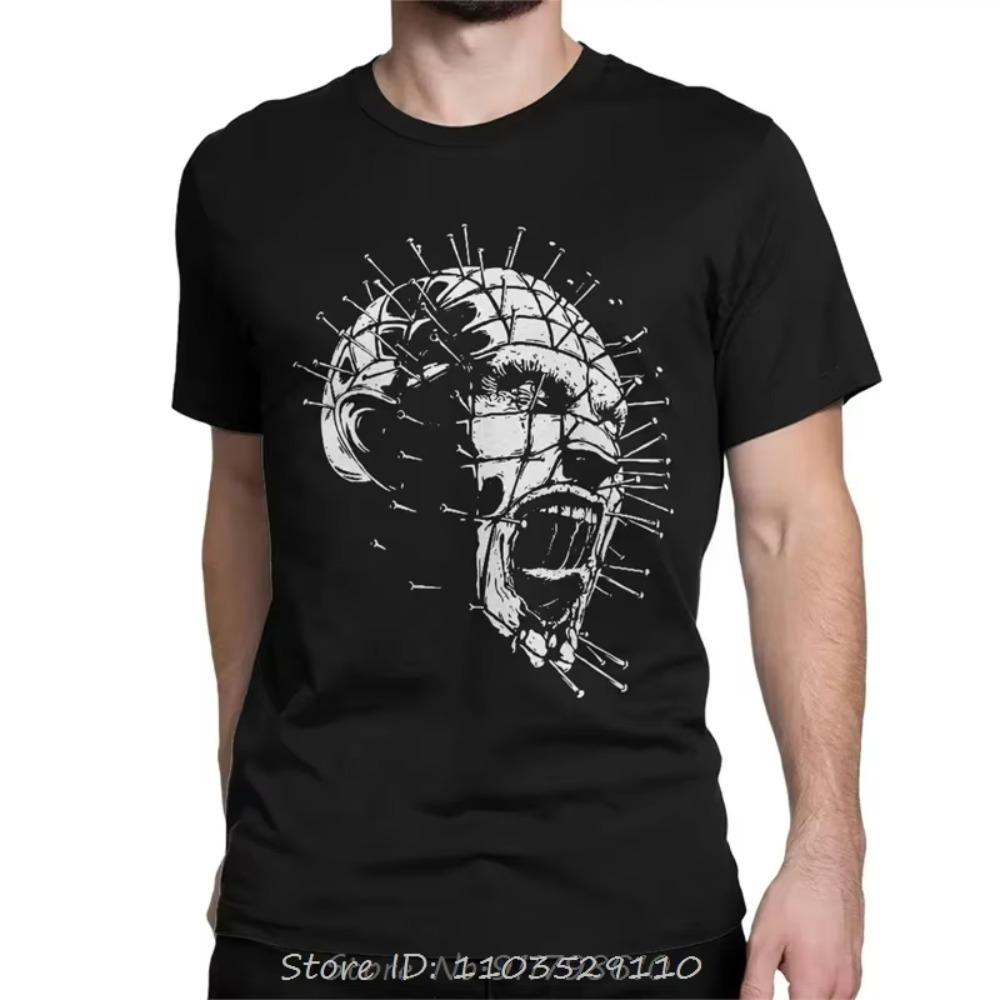Hellraiser Pinhead Hororový Humor Trička Krátký Rukáv Tričko s O-výstřihem Topy Dárek Grafické Pánské Oblečení Fitness Streetwear tričko