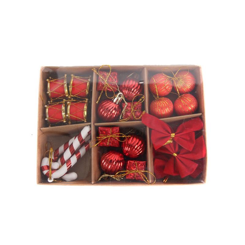 24 Buc/Cutie Set Decoratiuni Glob Arc Bastoane Craciun DIY Pandantive Agatate Pom Craciun Acasa Aprovizionare Decoratiuni Petrecere Craciun