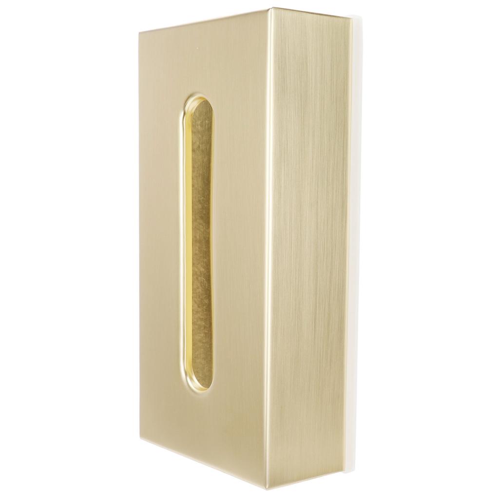 Tissue Box Innovativer rechteckiger Serviettenpapierhalter aus 304 Edelstahl, Gold