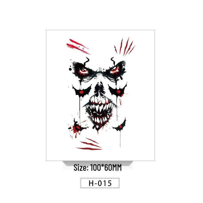 Waterproof Long-lasting Scary Halloween Tattoo Stickers 100x60mm
