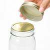 ADERIA Double-Cap Containers, 475ml, Set of 6, Made In Japan, Glass Storage Containers, Canisters, Airtight Containers for Condiments, Coffee Beans, D