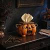 Office Desk Organizer Halloween Pumpkin Tissue Box, Resin Decorative Facial Dispenser, Stylish Box Case Creative Paper Towel Holder for Kitchen