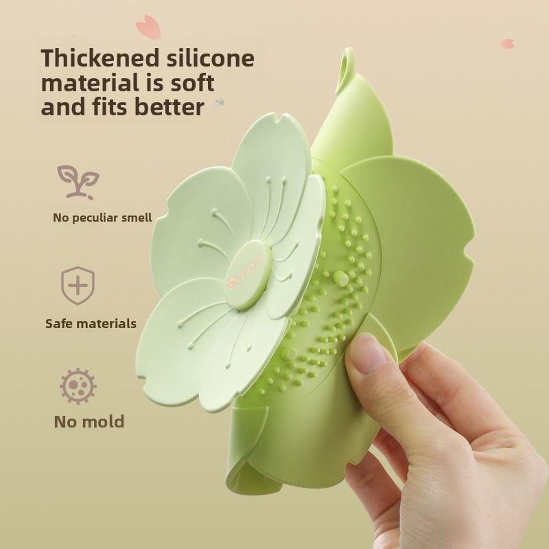 1PCS Sakura Shape Push-type Water Drain Floor Drain Anti-insect Sealing Cover Silicone Pad Sewer Plug Anti-odor Bathroom Kitchen Sink Deodorizer