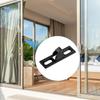 2 Stück Robuste Zinklegierung Schiebetürriegel Set Praktisches Zubehör für Badezimmer Balkone Fenster Schwarze Türbeschläge