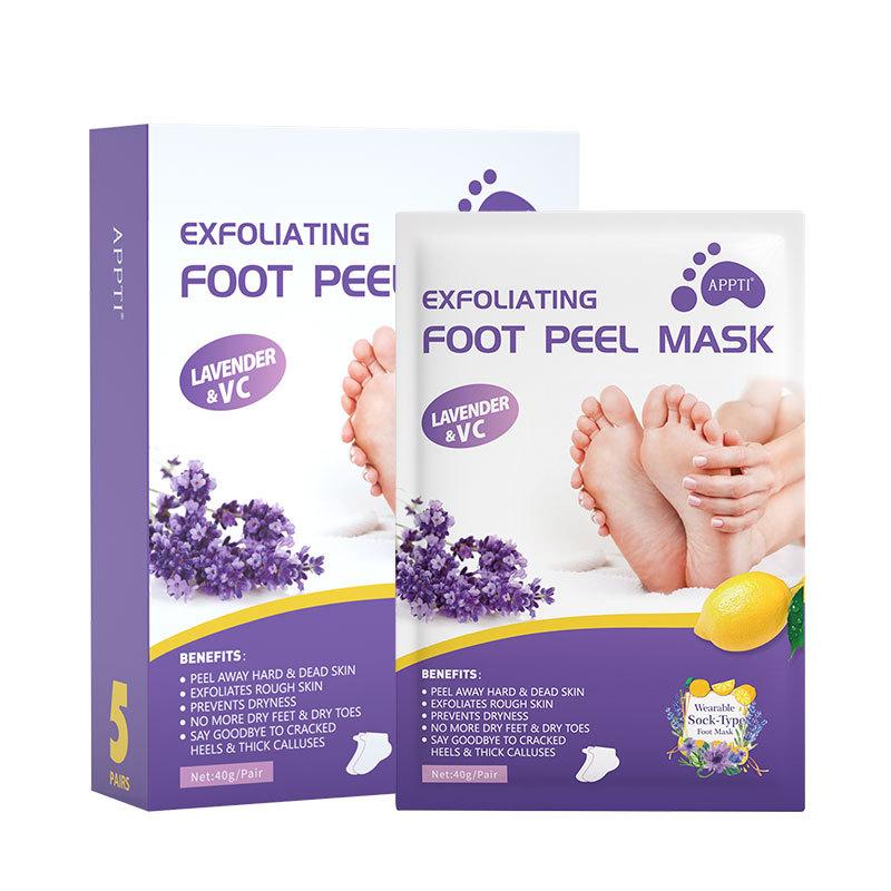 Lavender Exfoliating Foot Mask To Remove Dead Skin, Nourish Feet and Whiten Skin