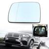 Blue Heated Left Driver Side Wing Mirror Glass For BMW X5 E53 1998-2006