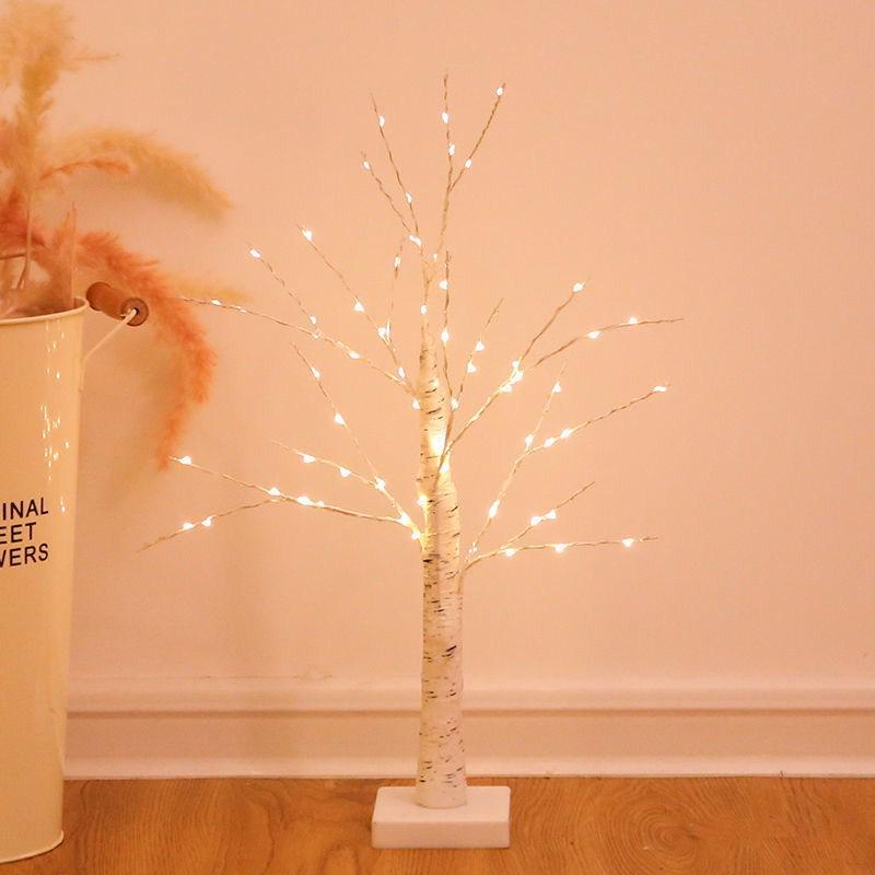 LED Copper Wire Tree Lights - Illuminated Birch Atmosphere for Christmas Home Decor