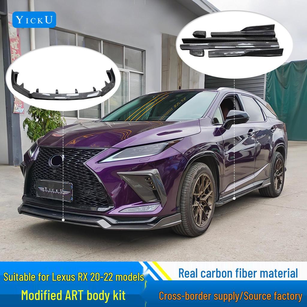 20-22 Lexus RX300 Carbon Fiber Body Kit: Front Lip, Fog Light Covers, Rear Lip, Fender Flares, Side Skirts